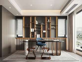 Modern study 3d model