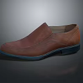 Classic Brown Leather Slip On Casual Shoes With Soft Inner Lining And Rubber Sole