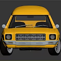 Yellow Classic Van With Retro Exterior Design And Shiny Yellow Finish