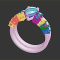 Modern Ring Diamond Ring Gem Ring Women's Ring 3d model