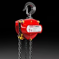 YALE Red LIFTCHAIN Industrial Chain Hoist With Hook And Black Lifting Chain