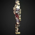 Futuristic Biological Warrior Character Wearing Detailed Armored Suit With Sci Fi Elements