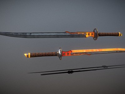 Sunrise Samurai Swords model