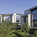 Residential Community Layout With Buildings Roads And Green Spaces