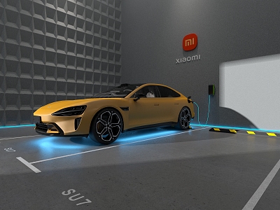 Xiaomi car charging pile 3d model