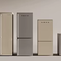 Modern refrigerator combination 3d model