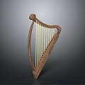 Wooden Harp Home Decor Piece With Classic Design And Solid Wood Craftsmanship