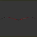 Black Advanced Stealth Aircraft With Large Wings And Red Rear Light