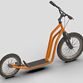 Modern Orange Bicycle With Unique Frame Design And Stylish Black Handlebars 3d model