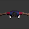 Men's Red And Blue Striped Jersey With Blue Shorts Socks And White Sneakers