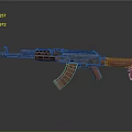 Modern Tactical Rifle Featuring Wooden Stock Metal Barrel And Rail System On Gray Background