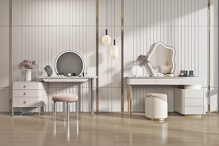 Light Luxury Dressing Table 3d model