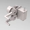 Detailed Industrial Equipment Featuring Mechanical Gear System And Connecting Arms
