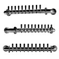 Commercial Beverage Dispensing Equipment With Red Black White Silver Multi Tap Design