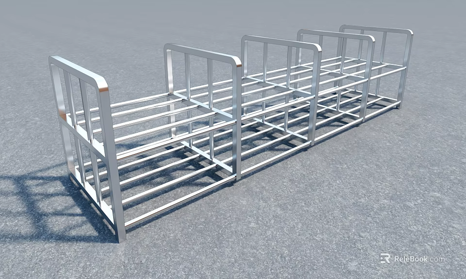 Sturdy Metal Storage Shelving Unit With Multi Tier Open Design For Organizing 3d model