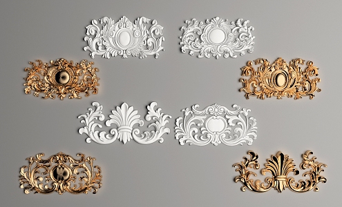 European-style carved 3d model