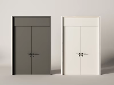 Modern Double Door Gate Double Door Top Door 3d model