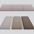 Rectangular Cushion Pads In Light Gray Brown And Dark Brown For Home Use 3d model