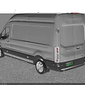 Silver Ford Cargo Van With Modern Design And Spacious Cargo Area 3d model