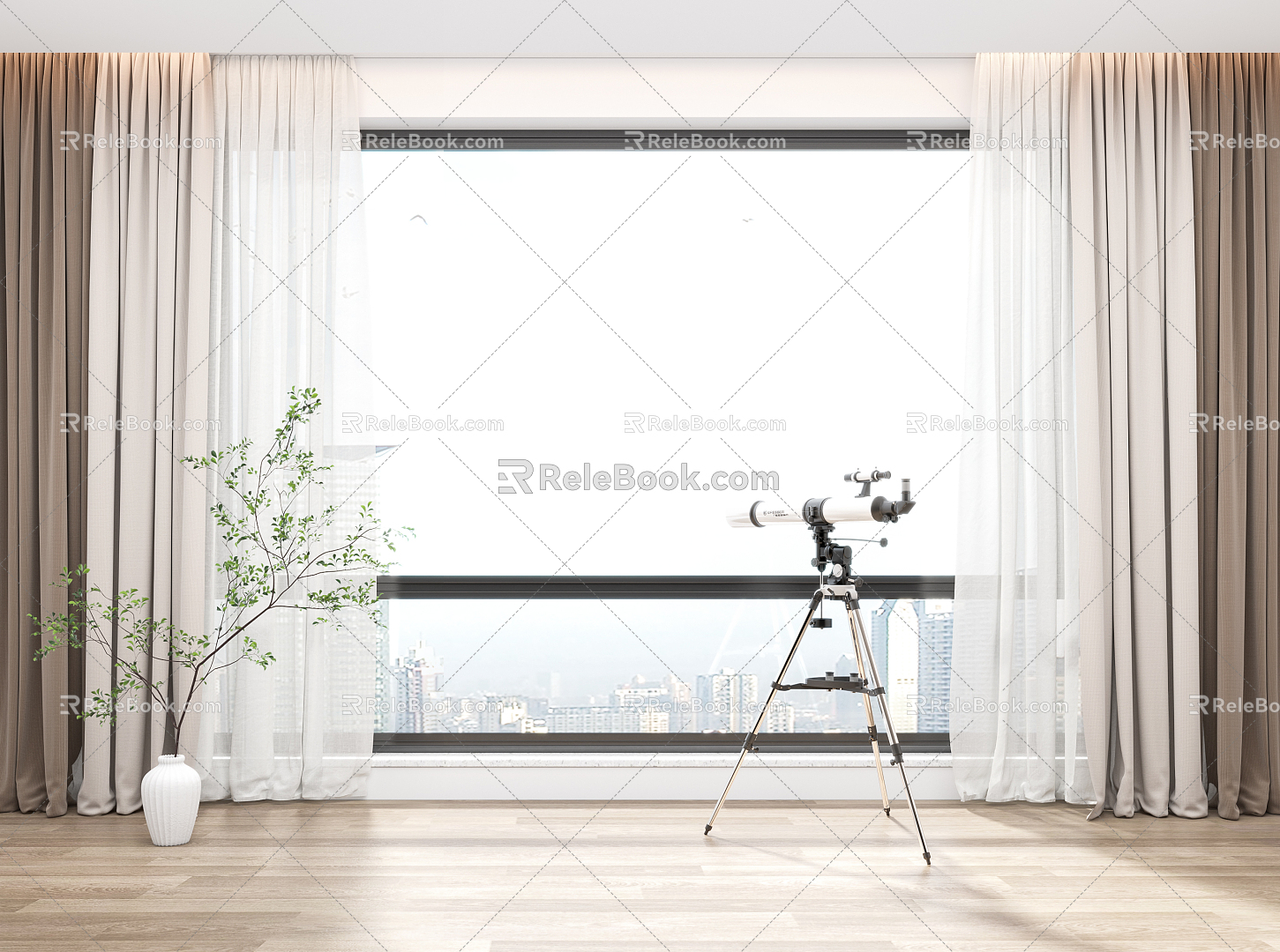 Modern Curtains 3d model