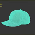 Gray Baseball Cap With Purple Logo Blue Brim And Red White Label