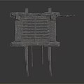 Heavy Duty Industrial Metal Equipment with Grid Platform and Support Legs
