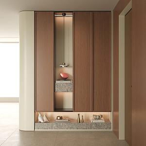 Modern Entrance Shoe Cabinet Shoe Cabinet Entrance Background Wall Entrance 3d model