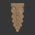 Ornate Golden Carving With Intricate Curved Feather Like Patterns