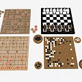 Modern Chess Go 3d model