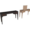 Modern Wooden Dressing Table With Open Mirror And Drawer Storage Design