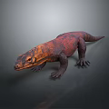 Lizard Anime Lizard Cartoon Lizard Reptile Cold Blooded Animal Reptile 3d model