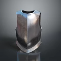 Shiny Polished Steel Medieval Breastplate With Reflective Surface And Historical Design