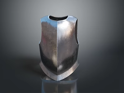 Shiny Polished Steel Medieval Breastplate With Reflective Surface And Historical Design 3d model