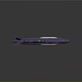 Futuristic Purple Spaceship With Sleek Aerodynamic Design And White Illuminated Base