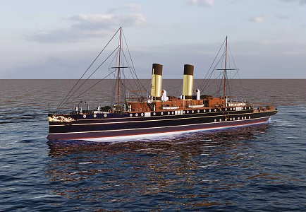 Modern Yacht German Royal Yacht 3d model