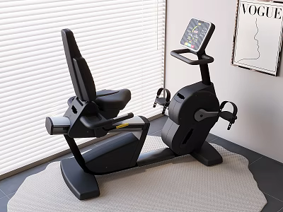 Indoor Exercise Bike With Digital Display And Ergonomic Seat For Home Gym 3d model
