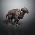 Creative Creature Sculpture Of Turtle With Four Legs And Shell Design 3d model