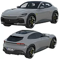 Gray Sports Car Featuring Yellow Brake Calipers Sleek Design And Rear License Plate