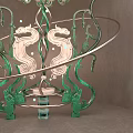 Elegant Green And White Dragon Shaped Artistic Photo Spot With Circular Sculptural Structure