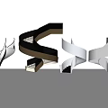Modern Spiral Staircase Design With Sleek Metal Curved Structure And Wood Interior Decor