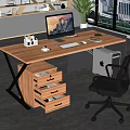 Modern computer desk 3d model