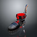 Durable Black And Red Work Boots With Metal Parts For Daily Use