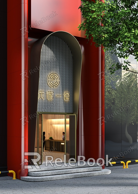 Modern Door Head Facade Door Head Storefront Door Head Door Head Design model