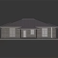 Single Family Detached House With Gray Shingled Roof Wooden Siding And Front Porch Design
