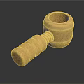 Handcrafted Wooden Smoking Pipe With Smooth Texture And Classic Design Details