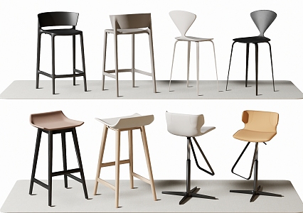 Modern Bar Chair Bar Stool High Stool 3d model