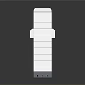 White Elentra Electronic Device With Square Button And Striped Design