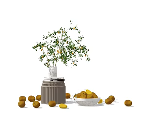 Modern Ornaments Combination Decorative Ornaments 3d model