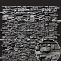 Background wall cultural stone brick wall 3d model