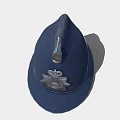 Classic Dark Blue Hat Design With Silver Badge Featuring Crown And Star